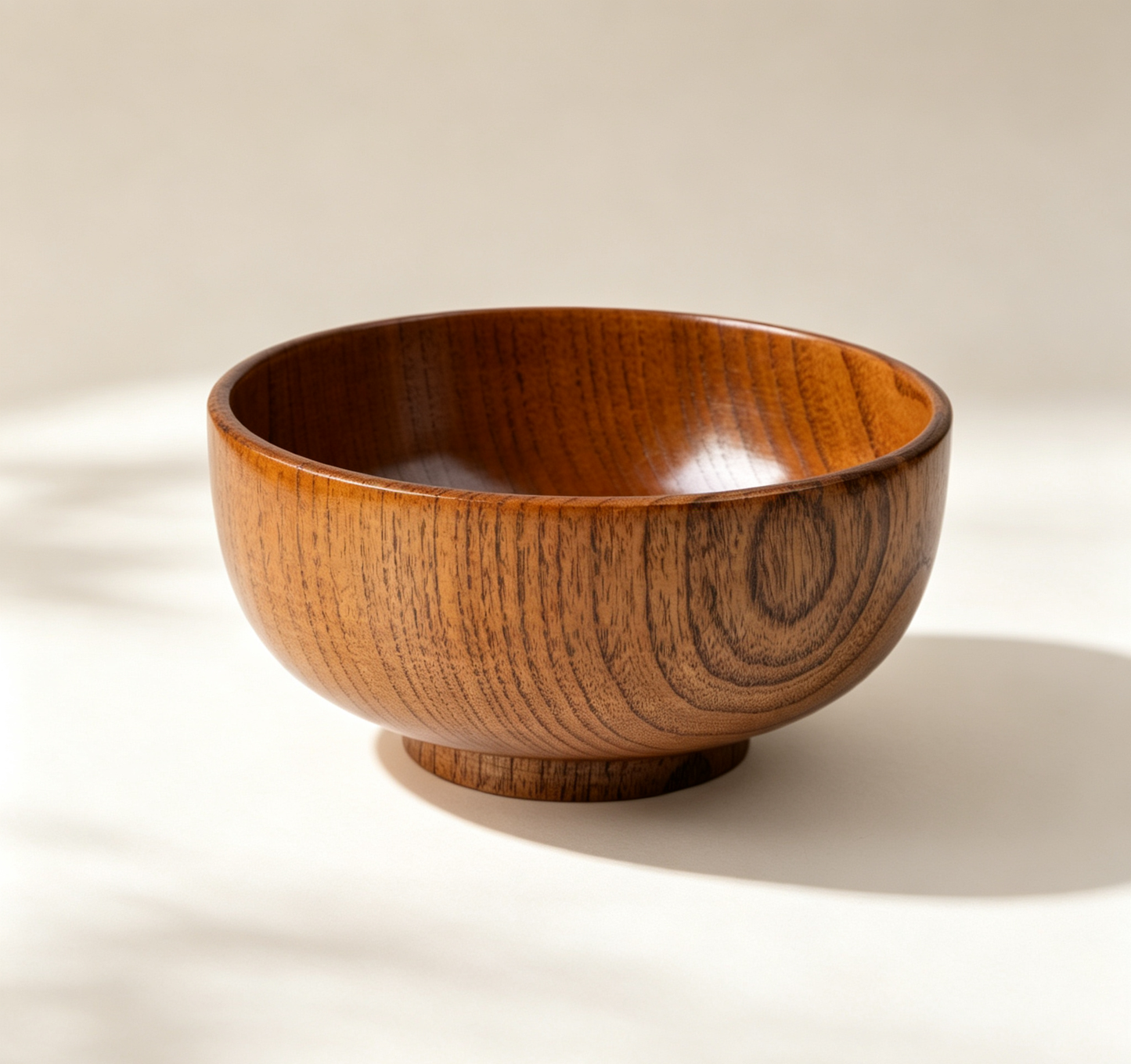 Natural Solid Wood Heat-insulated Dining Bowl