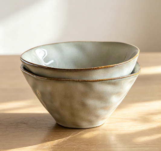 Retro Kiln-fired Textured Ceramic Rice Bowl