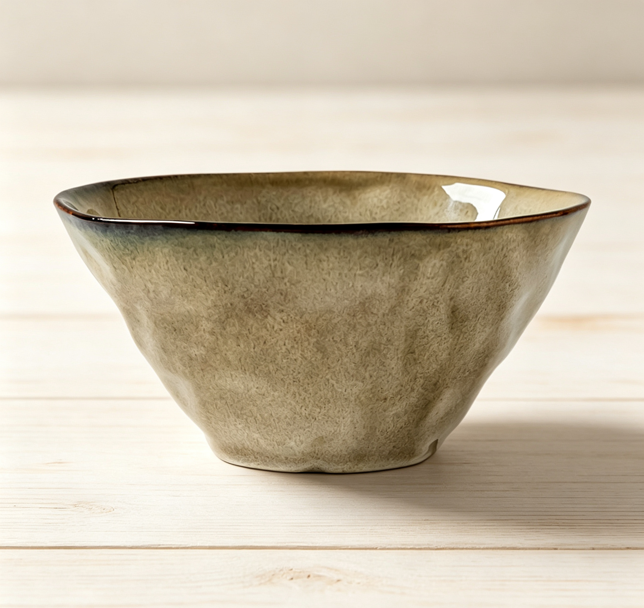 Retro Kiln-fired Textured Ceramic Rice Bowl